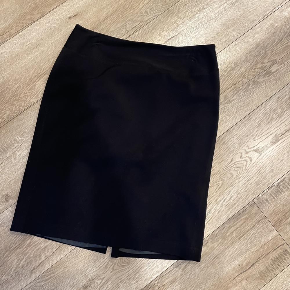 Rafaella Women's Black Straight Pencil Skirt 12 Knee Length Side Zipper Business